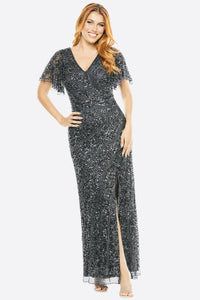 Zaliea Beaded Gown in Storm Z0442