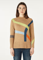 Zaket & Plover Road Map Jumper in Camel