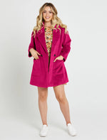 Sass Arden Double Breasted Coat in Pink