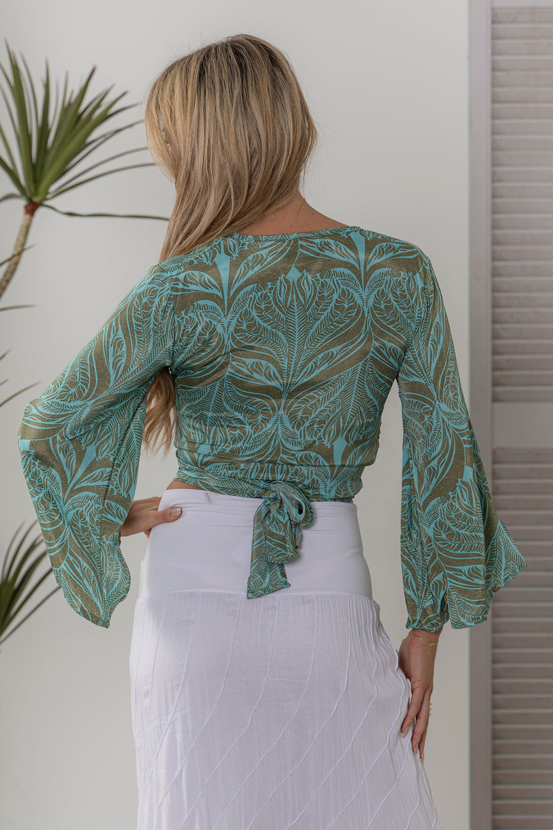 Cienna Aruba Tie Top in Green