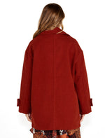 Sass Astra Boyfriend Coat in Brick