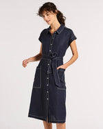 Yarra Trail Ladder Dress in Navy