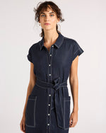 Yarra Trail Ladder Dress in Navy