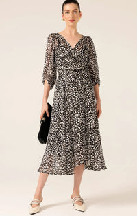 Sacha Drake CLOUDLAND Wrap Dress in Black White Spot