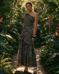 Sacha Drake DARIA Maxi Dress in Black Ivory Gold