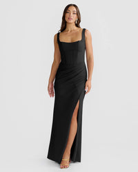 Catherine Ferraro Elena Gown in Black
