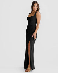 Catherine Ferraro Elena Gown in Black