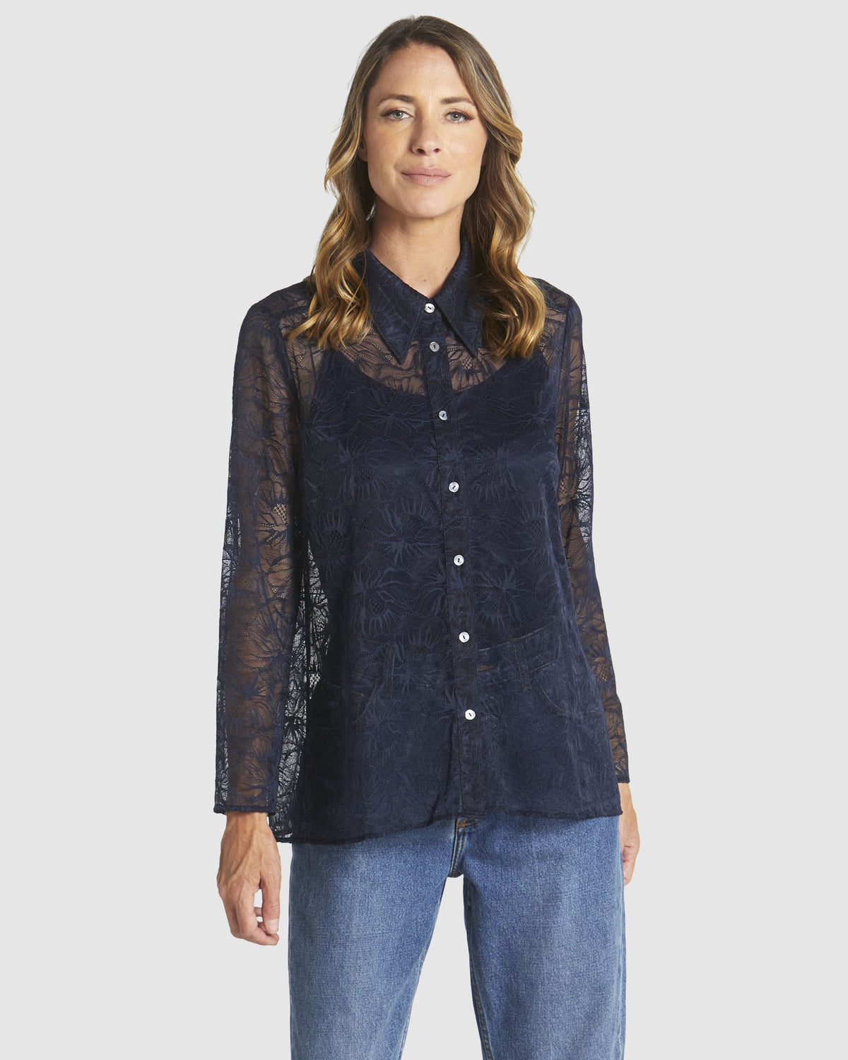 Fate + Becker Domino Shirt in Navy