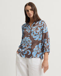 Yara Trail ELEGANCE Shirt in Blue Chocolate