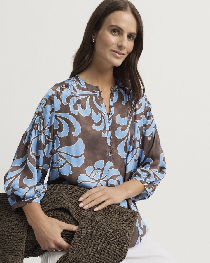 Yara Trail ELEGANCE Shirt in Blue Chocolate