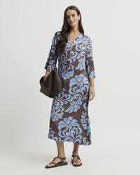 Yarra Trail ELEGANCE Dress in Blue Chocolate