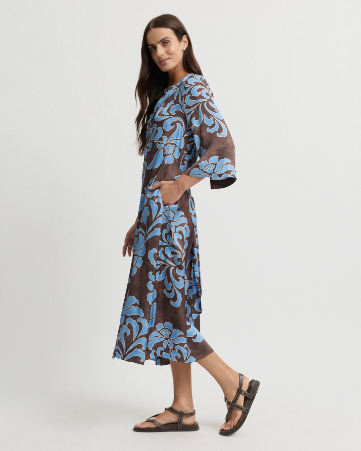 Yarra Trail ELEGANCE Dress in Blue Chocolate