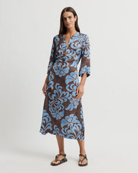 Yarra Trail ELEGANCE Dress in Blue Chocolate
