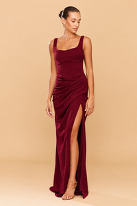 Catherine Ferraro Elena Gown in Dark Merlot