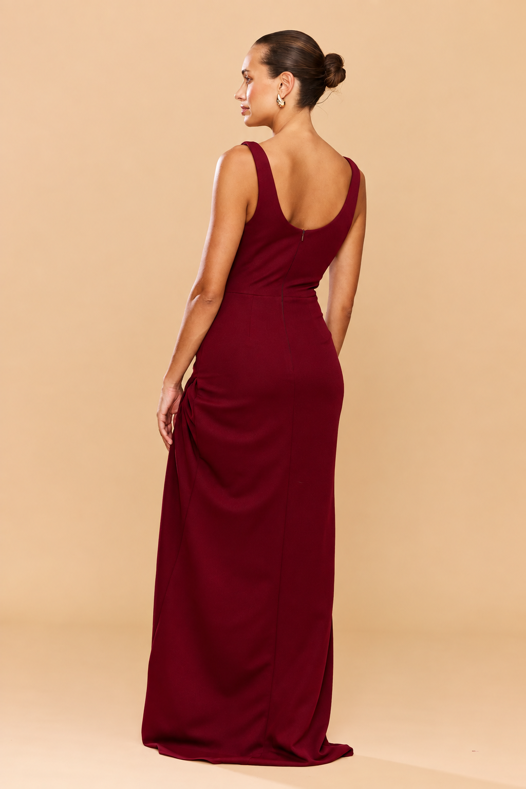 Catherine Ferraro Elena Gown in Dark Merlot