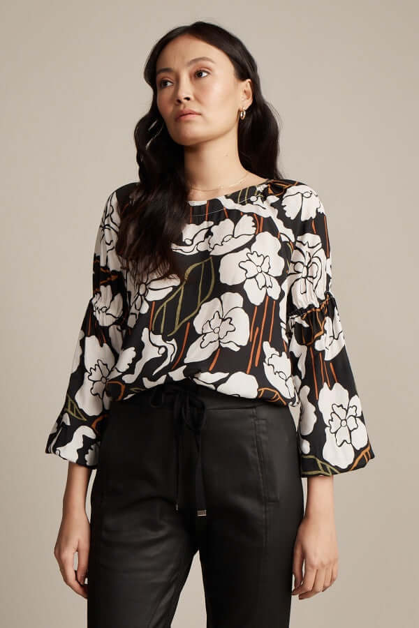 Marco Polo Blouse in Floral Allure