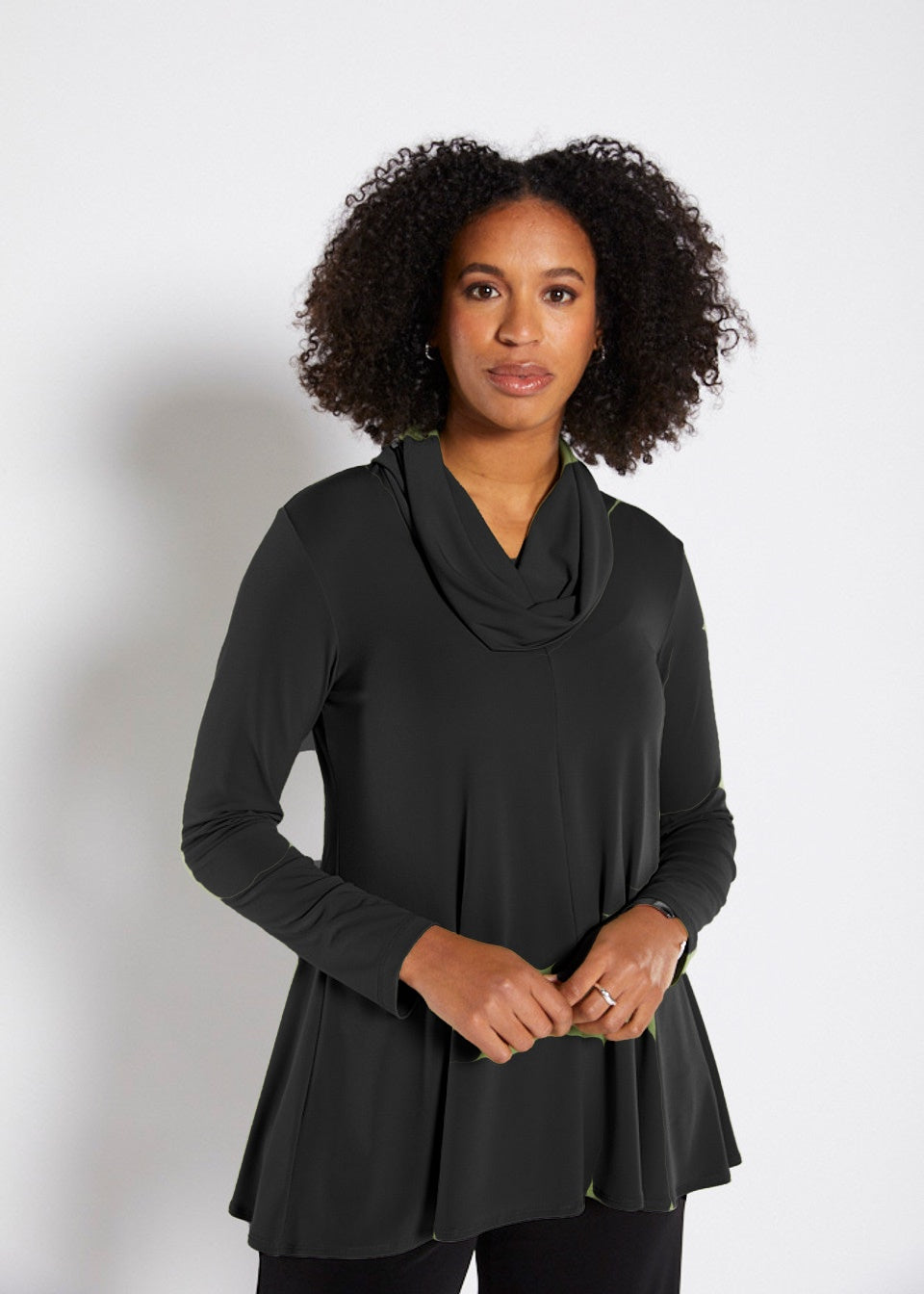 Philosophy CARMEN Cowl Neck Top in Black