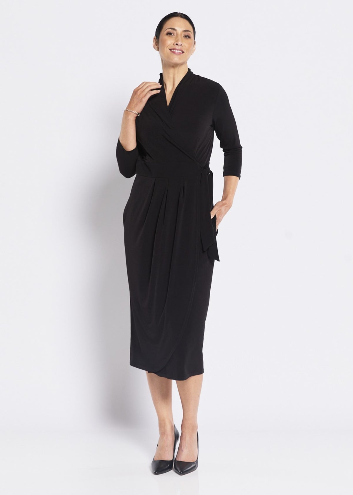Philosophy NESS Wrap Dress in Black