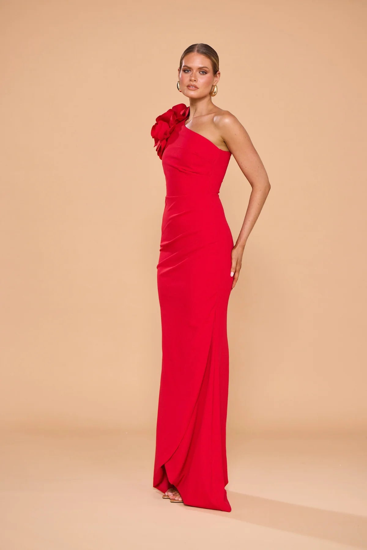 Catherine Ferraro Henrietta Gown in Red