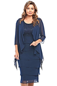 Jesse Harper Layered Dress & Jacket in Midnight JH0458