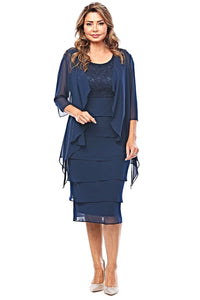 Jesse Harper Layered Dress & Jacket in Midnight JH0458