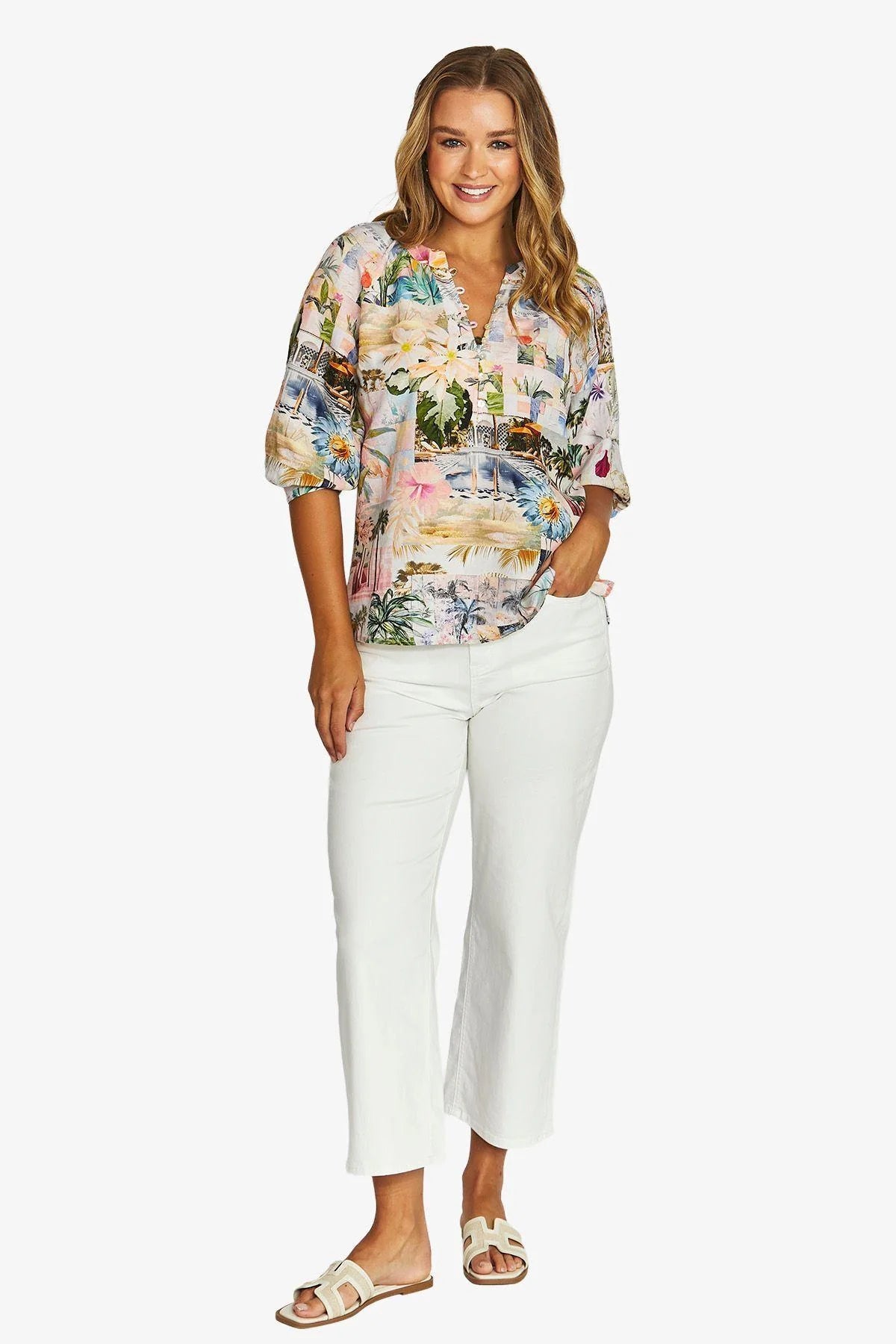 Jump POOLSIDE Button Top in Glamour