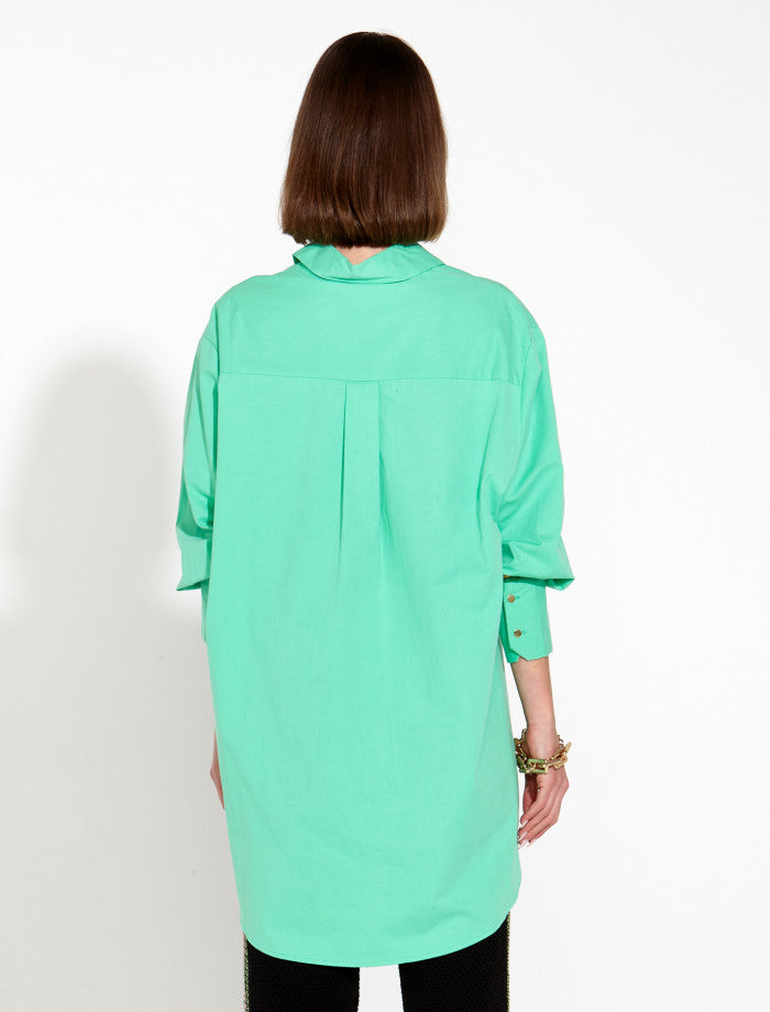 Fate & Becker Landline Oversized Shirt in Mint