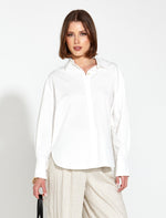 Fate & Becker Landline Oversized Shirt in White