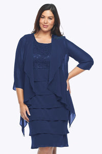 Layla Jones Layered Dress & Jacket in Midnight LJ0467