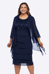 Layla Jones Layered Dress & Jacket in Midnight LJ0467
