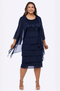 Layla Jones Layered Dress & Jacket in Midnight LJ0467