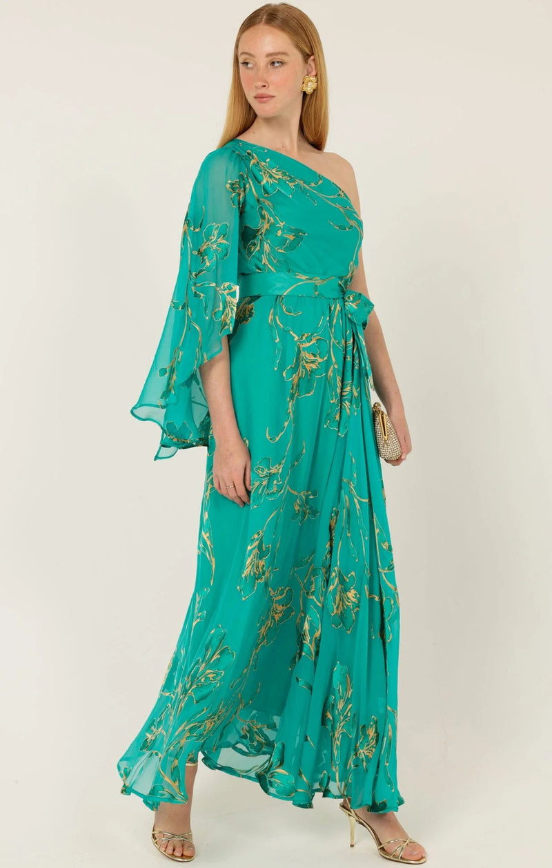 lorelei maxi dress Sacha Drake LORELEI Maxi Dress in Jade Gold Floral