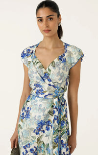 Sacha Drake MARIETTE Wrap Dress in Blue Iris