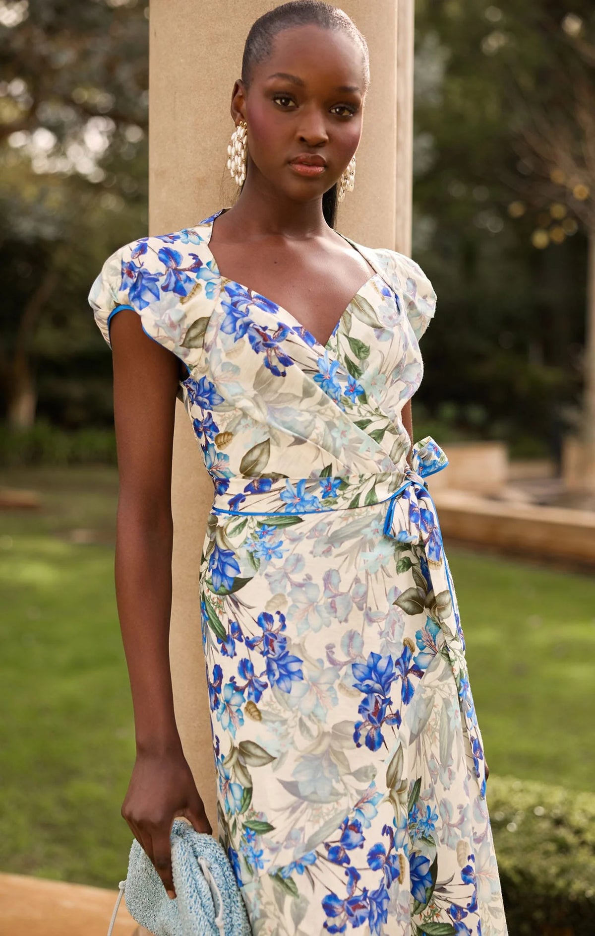 Sacha Drake MARIETTE Wrap Dress in Blue Iris
