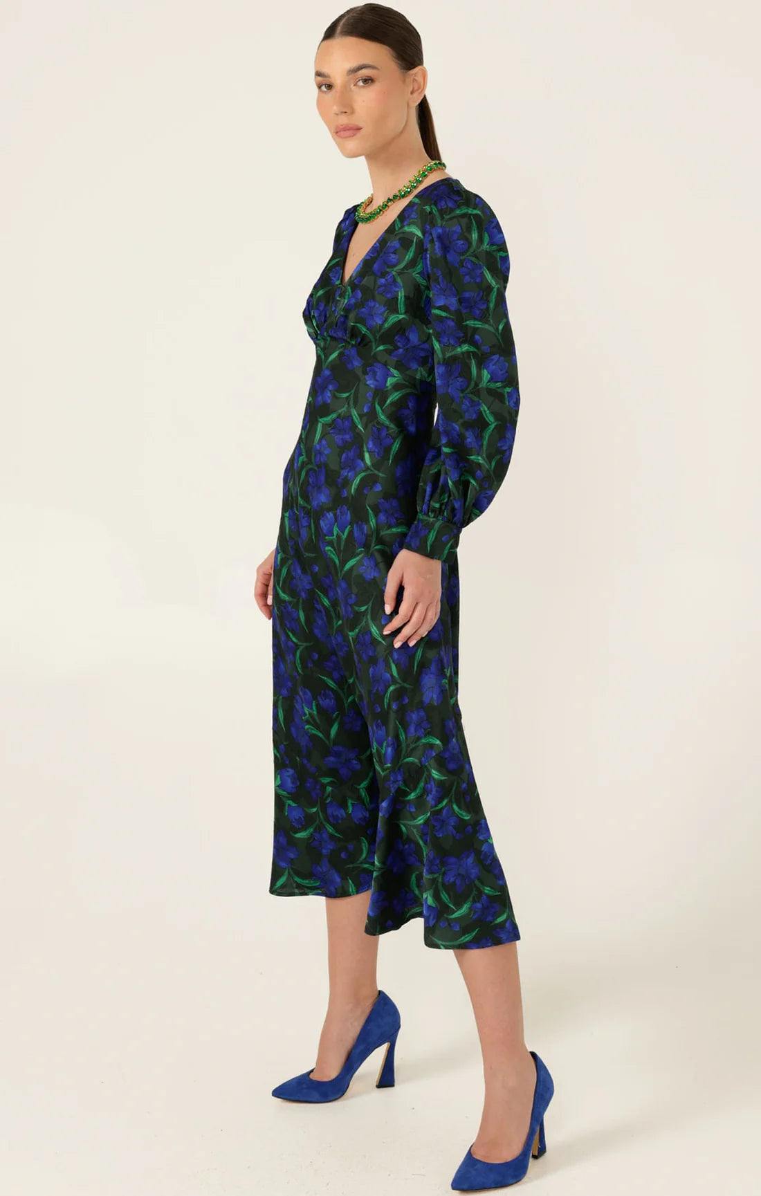 Sacha Drake OPHELIA Midi Dress in Forest Floral