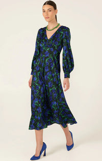Sacha Drake OPHELIA Midi Dress in Forest Floral