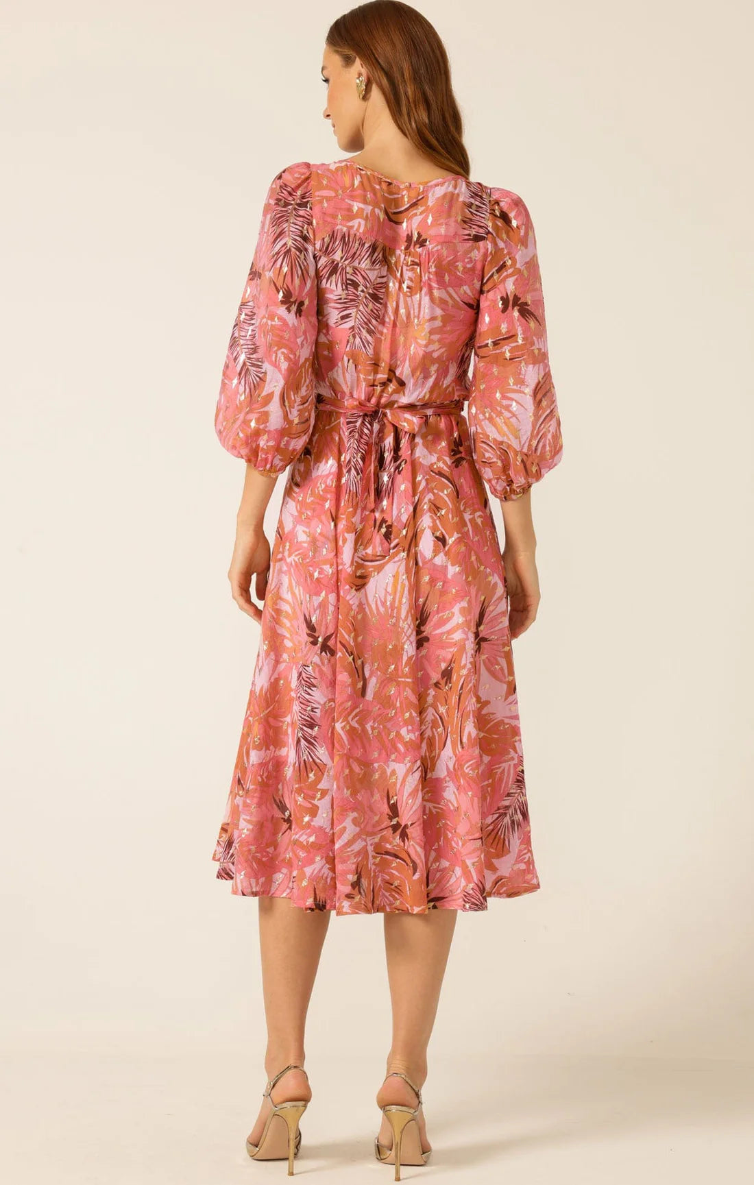 Sacha Drake SANGRIA SPLASH Dress in Pink Orange Topical
