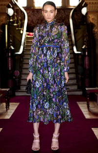 Sacha Drake VIOLETTA Midi Dress in Violet Floral