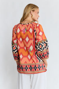 Lula Life BELLA VISTA Top in Tangerine