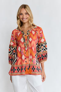 Lula Life BELLA VISTA Top in Tangerine