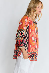 Lula Life BELLA VISTA Top in Tangerine