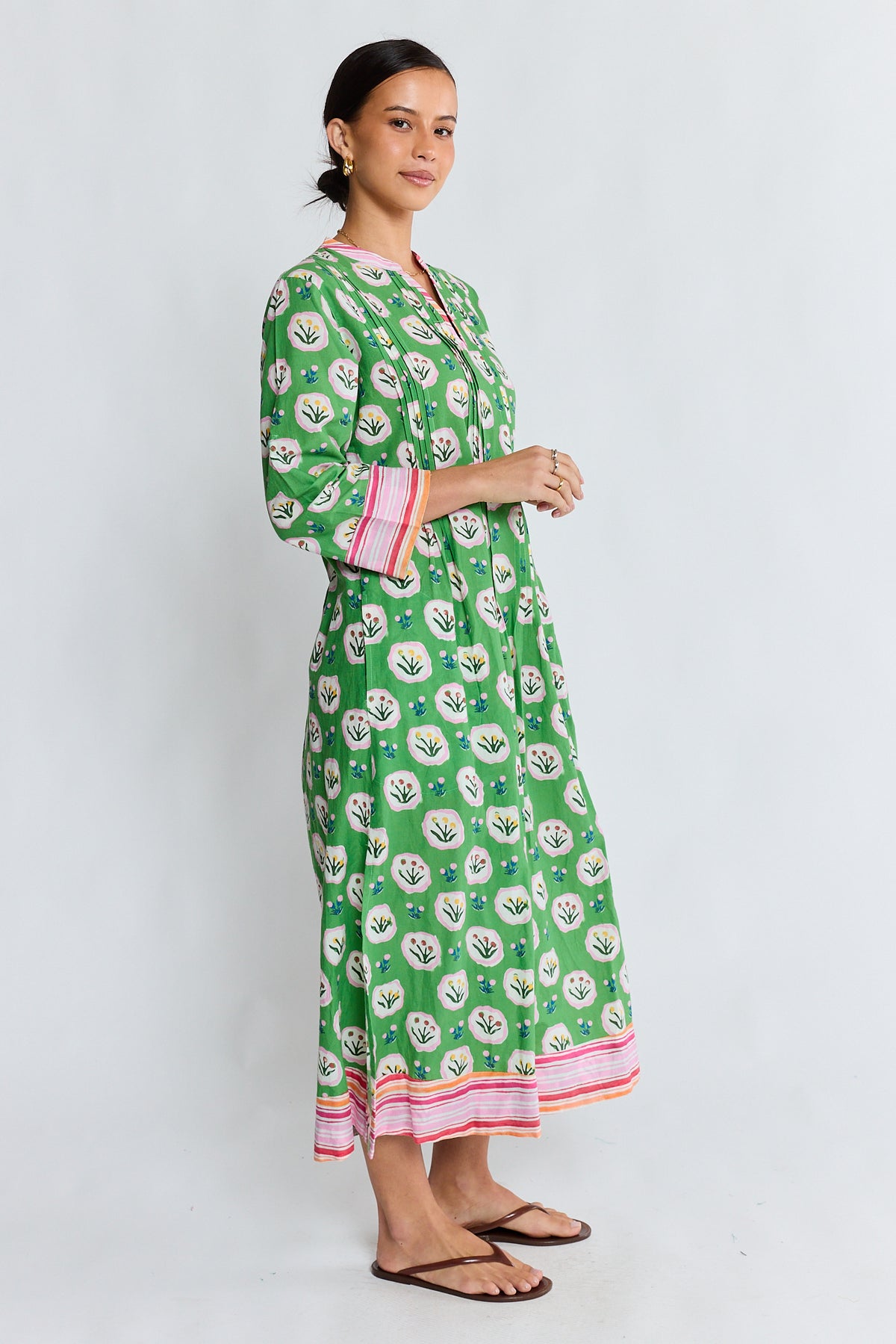 Lula Life BETH Midi Dress in Fern
