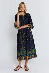 Lula Life EMMA Midi Dress in Ebony