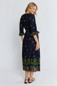 Lula Life EMMA Midi Dress in Ebony