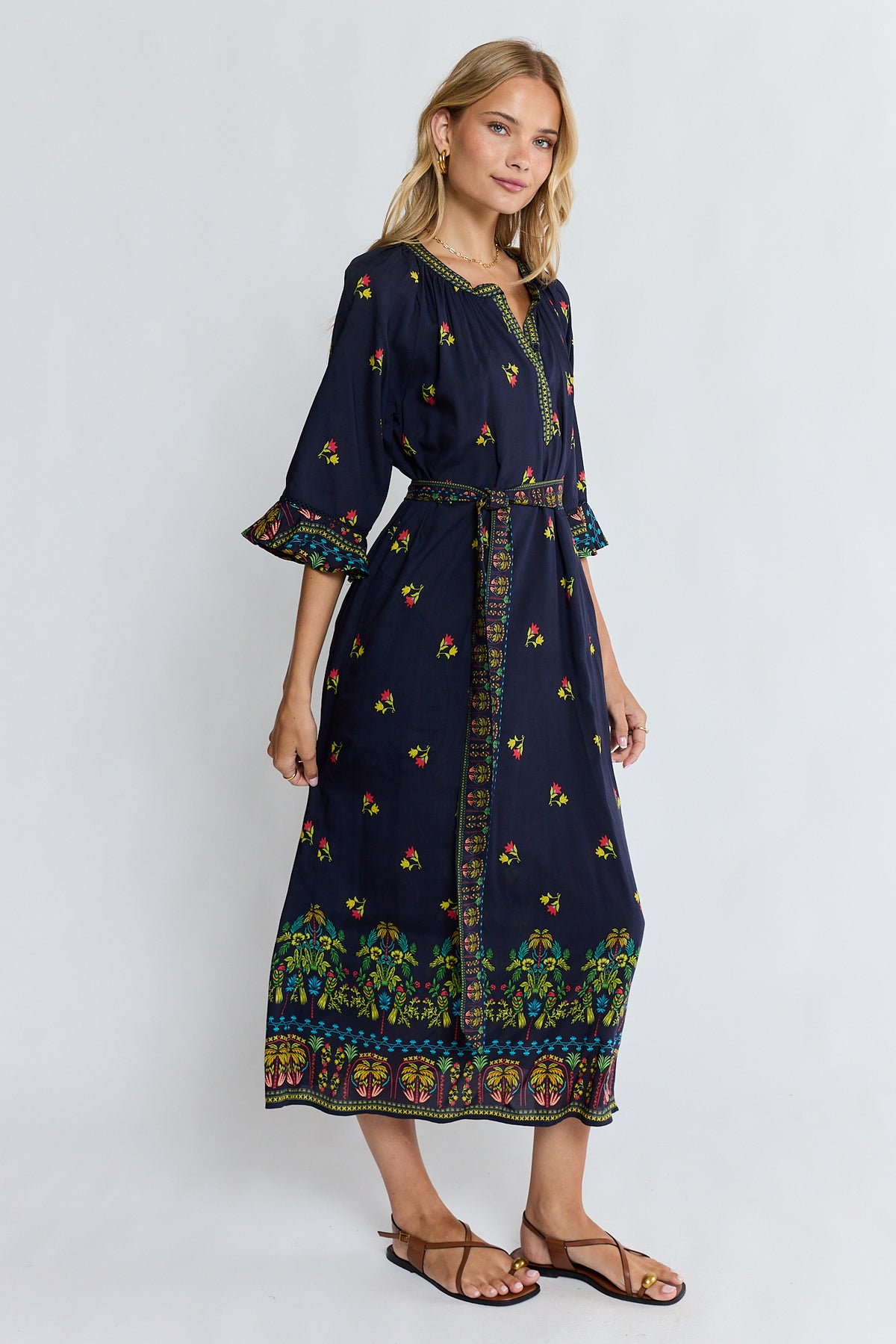 Lula Life EMMA Midi Dress in Ebony