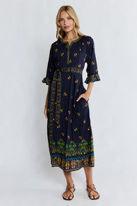 Lula Life EMMA Midi Dress in Ebony