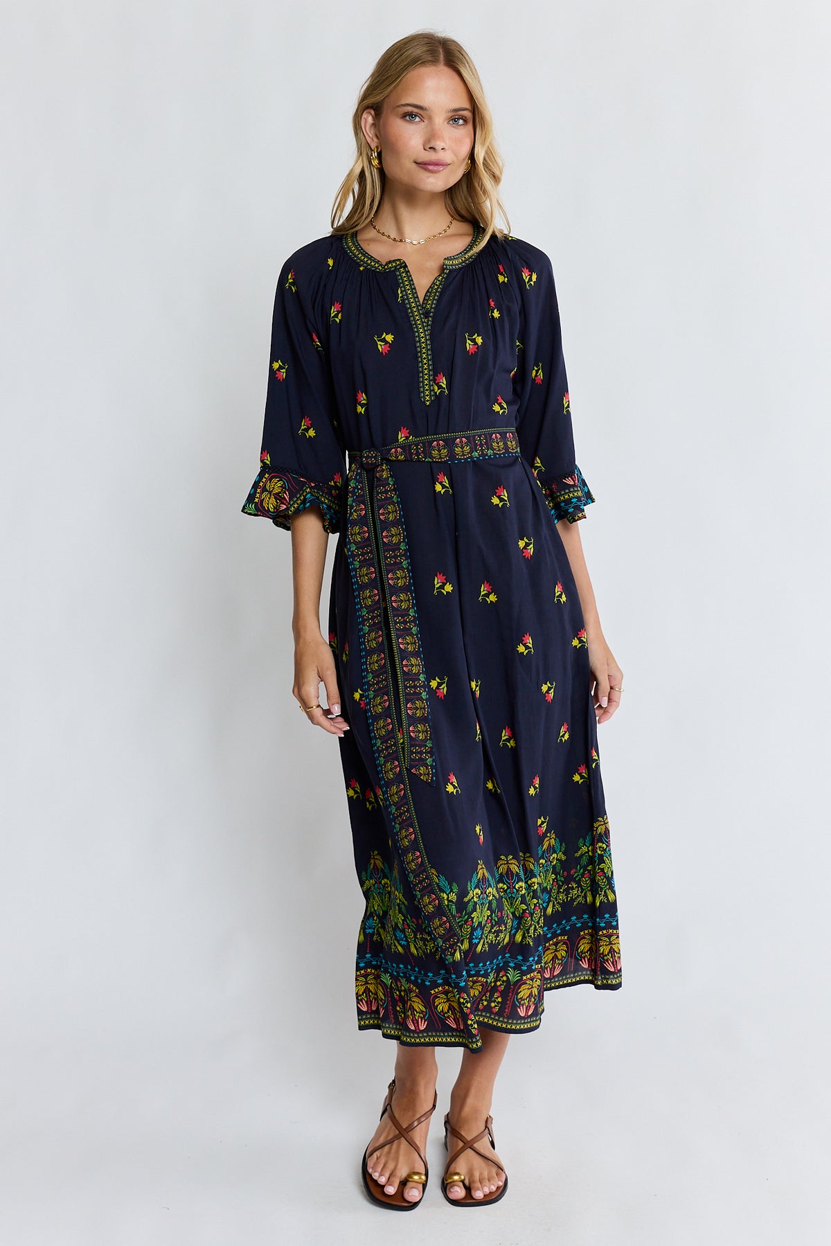 Lula Life EMMA Midi Dress in Ebony