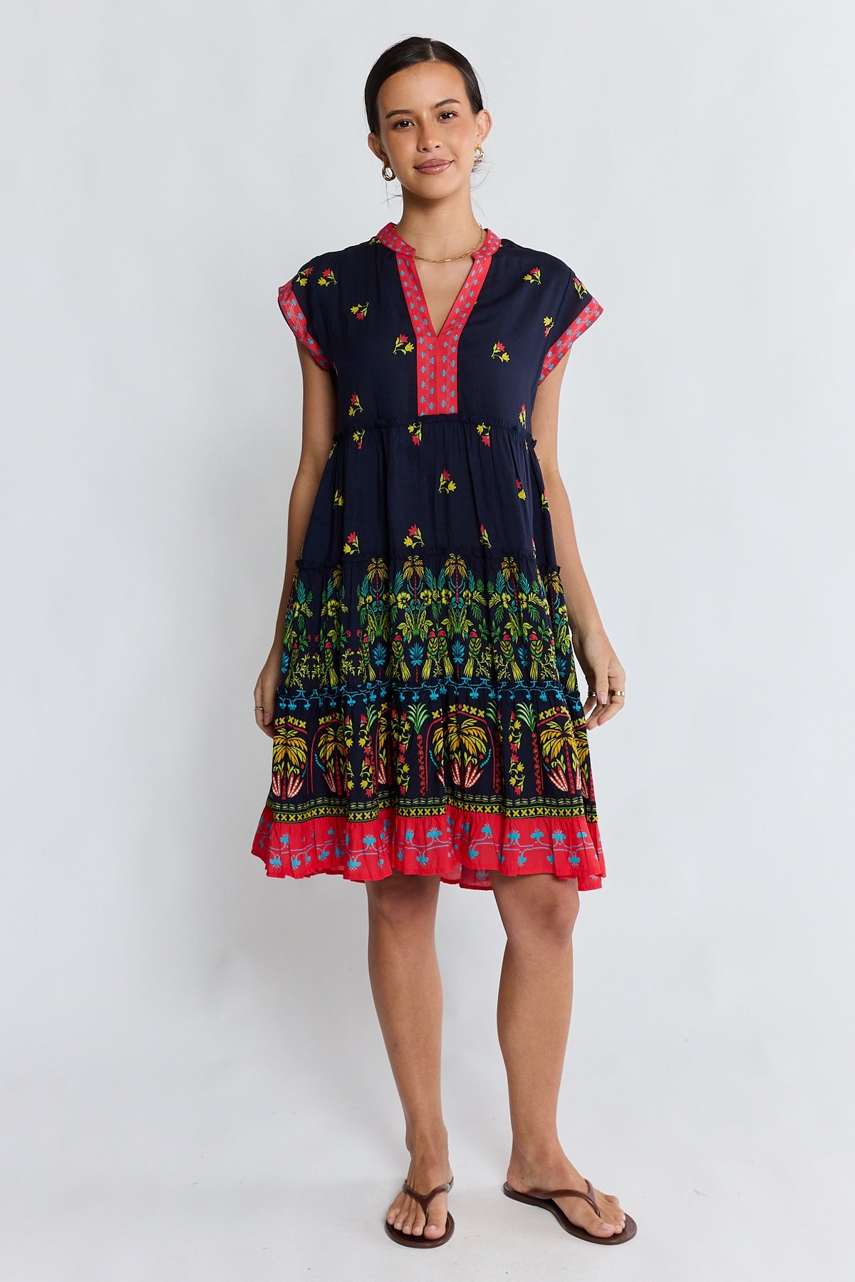 Lula Life EMMA Tier Dress in Ebony