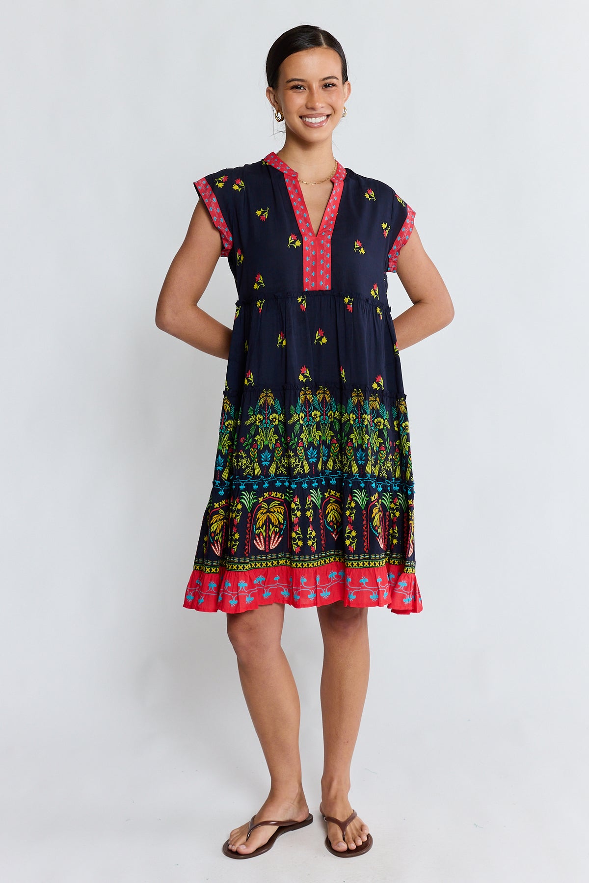 Lula Life EMMA Tier Dress in Ebony