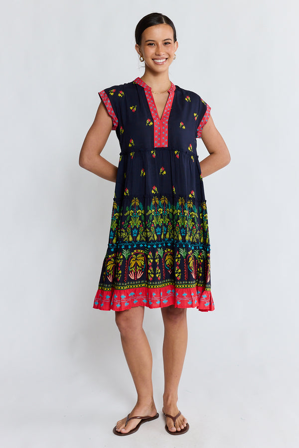 Lula Life EMMA Tier Dress in Ebony